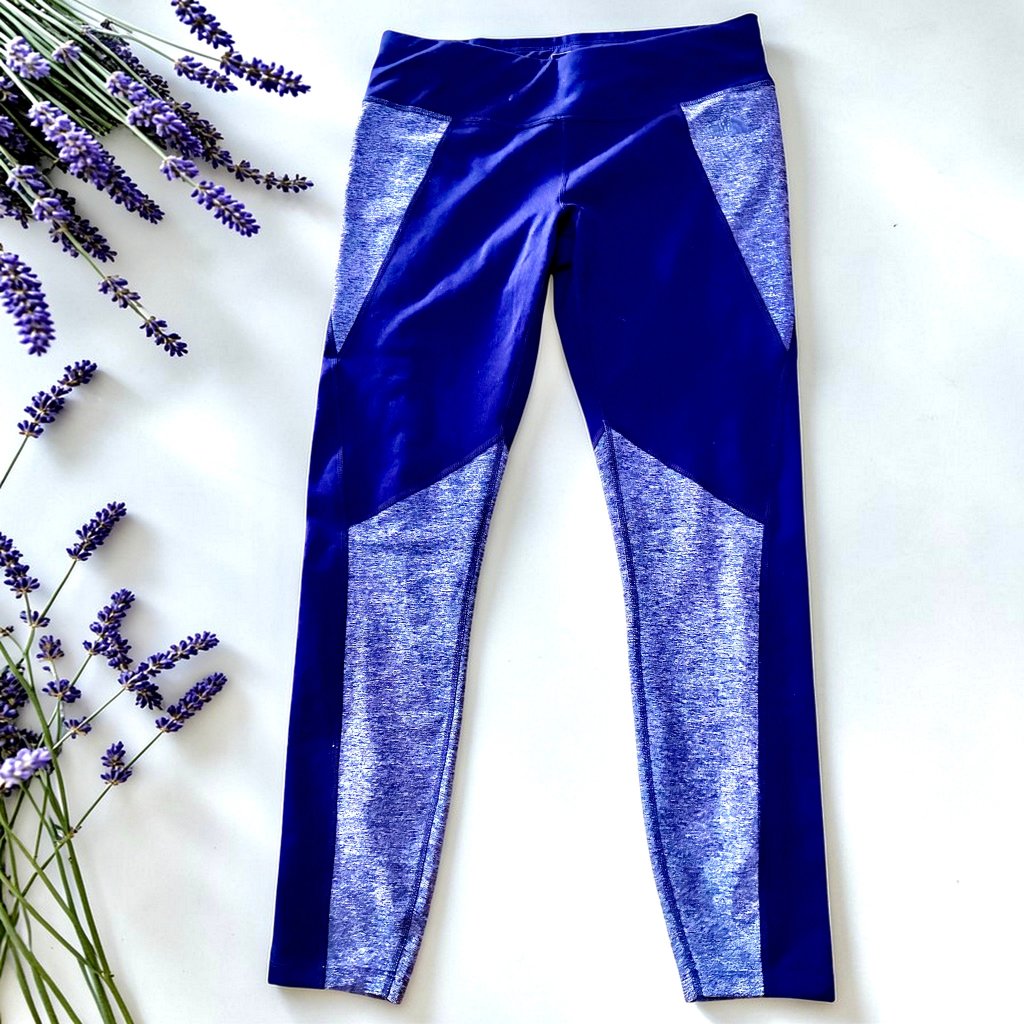 The North Face Leggings Purple Heather Colorblock Womens Large